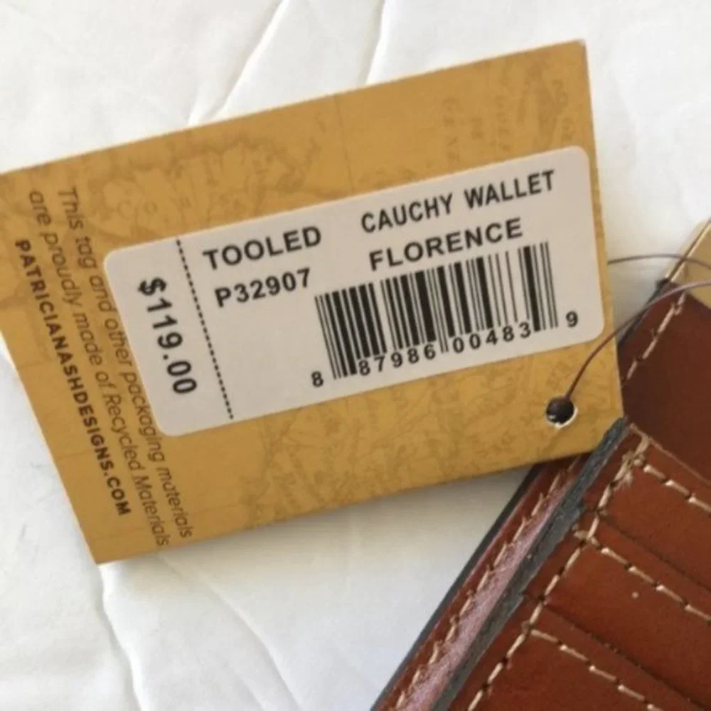Patricia Nash Cauchy Leather Frame Wallet Tooled Florence